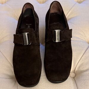 Aquatalia Dark Brown Suede Loafers